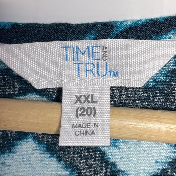 5 for $25🔥Time and Tru Teal Blue Zip Side Dress XXL (20) - Picture 5 of 9